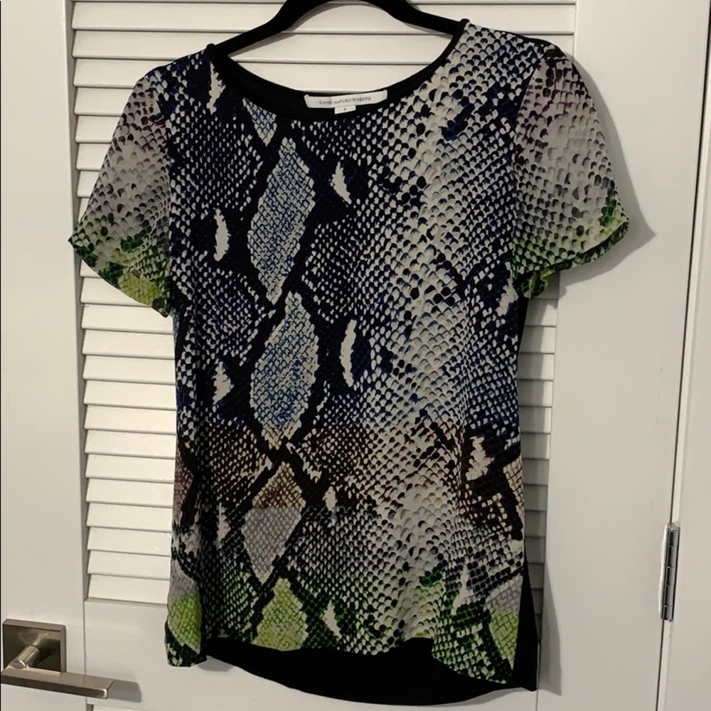 DIANE von FURSTENBURG silk tee